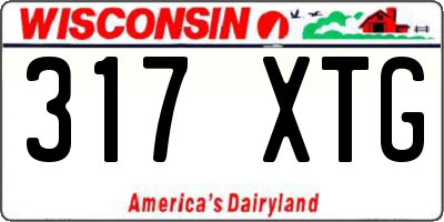 WI license plate 317XTG