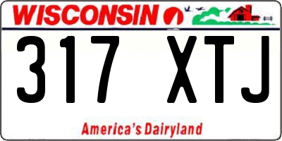 WI license plate 317XTJ