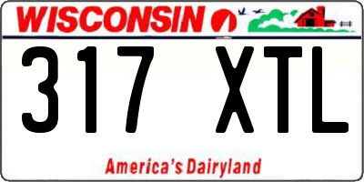 WI license plate 317XTL