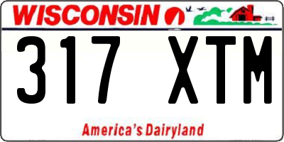 WI license plate 317XTM