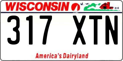 WI license plate 317XTN