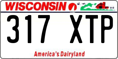 WI license plate 317XTP