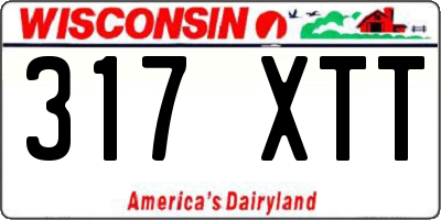 WI license plate 317XTT