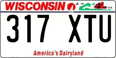 WI license plate 317XTU