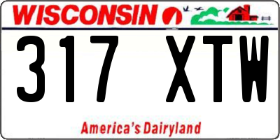 WI license plate 317XTW