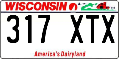WI license plate 317XTX