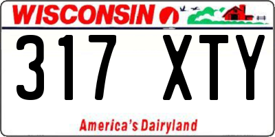 WI license plate 317XTY