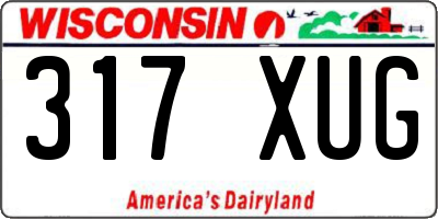 WI license plate 317XUG