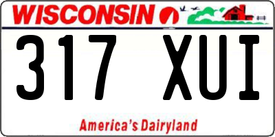 WI license plate 317XUI