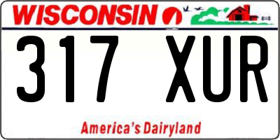 WI license plate 317XUR