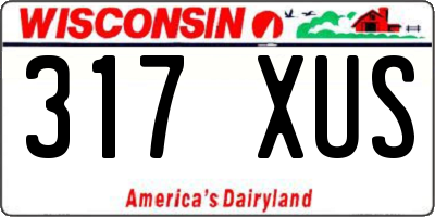 WI license plate 317XUS