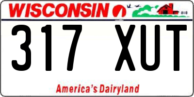 WI license plate 317XUT