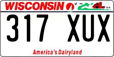 WI license plate 317XUX