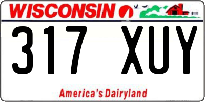 WI license plate 317XUY