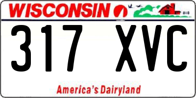 WI license plate 317XVC