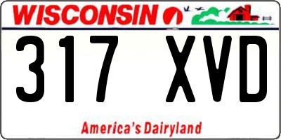 WI license plate 317XVD