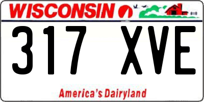 WI license plate 317XVE