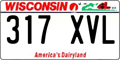 WI license plate 317XVL