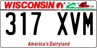 WI license plate 317XVM
