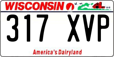 WI license plate 317XVP