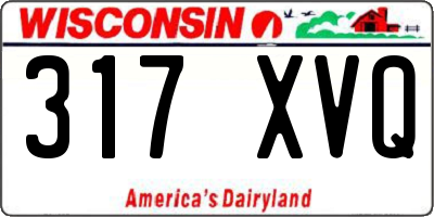 WI license plate 317XVQ