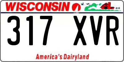 WI license plate 317XVR
