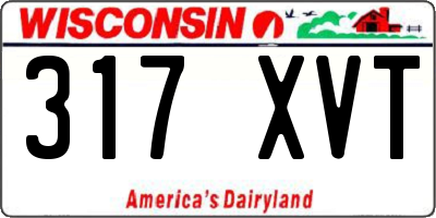 WI license plate 317XVT
