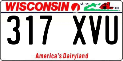 WI license plate 317XVU