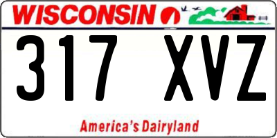 WI license plate 317XVZ