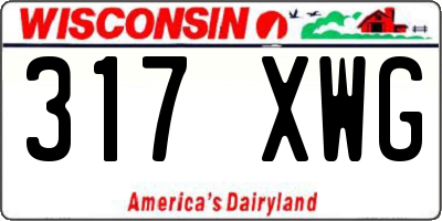 WI license plate 317XWG