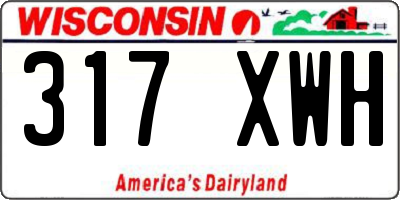 WI license plate 317XWH