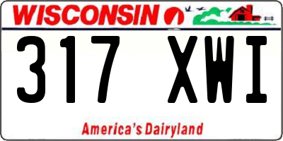 WI license plate 317XWI