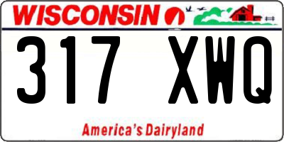 WI license plate 317XWQ