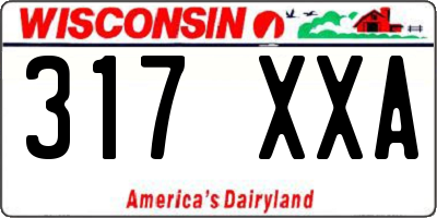 WI license plate 317XXA