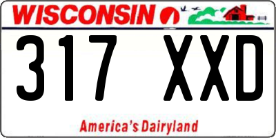 WI license plate 317XXD
