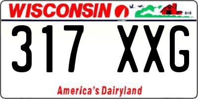 WI license plate 317XXG