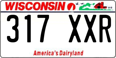 WI license plate 317XXR