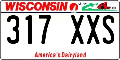 WI license plate 317XXS