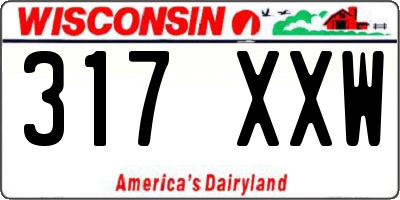 WI license plate 317XXW