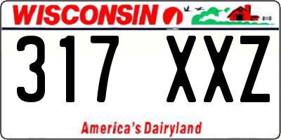 WI license plate 317XXZ