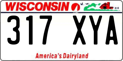 WI license plate 317XYA