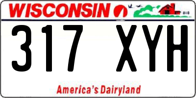 WI license plate 317XYH