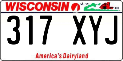 WI license plate 317XYJ
