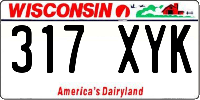 WI license plate 317XYK