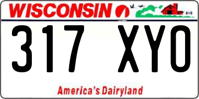 WI license plate 317XYO