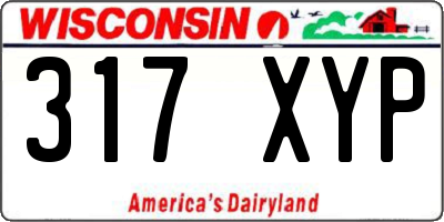 WI license plate 317XYP