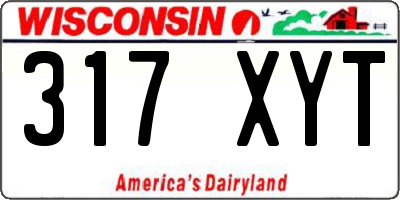 WI license plate 317XYT