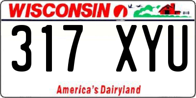 WI license plate 317XYU