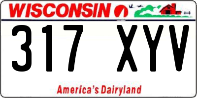 WI license plate 317XYV
