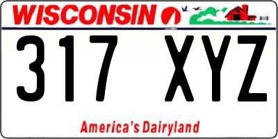 WI license plate 317XYZ